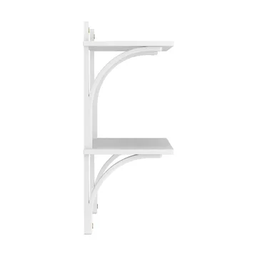 Levi hylla - Vit ask-mässing, 2 hyllplan, 90 cm - Swedese