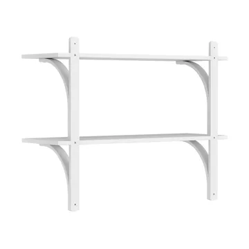Levi hylla - Vit ask-mässing, 2 hyllplan, 90 cm - Swedese