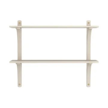 Levi hylla - Vitpig. ask-mässing, 2 hyllplan, 90 cm - Swedese