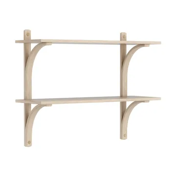 Levi hylla - Vitpig. ek-mässing, 2 hyllplan, 90 cm - Swedese