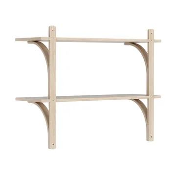 Levi hylla - Vitpig. ek-mässing, 2 hyllplan, 90 cm - Swedese