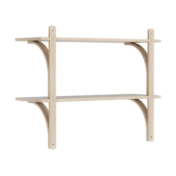 Levi hylla - Vitpig. ek-rostfritt stål, 2 hyllplan, 90 cm - Swedese