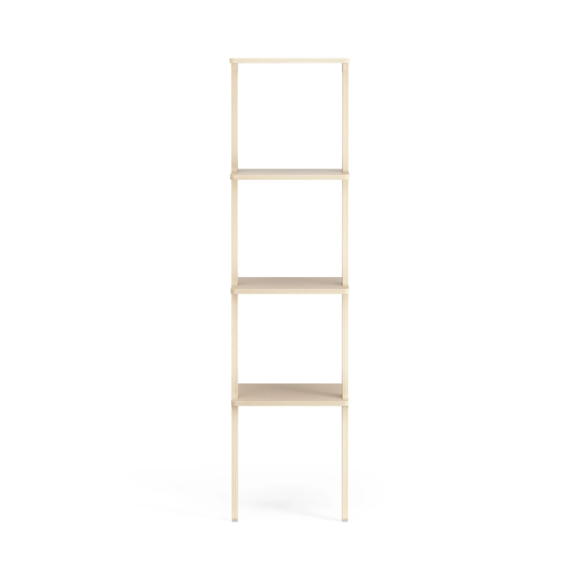 Libri hylla 4 hyllplan, Ask lackad Swedese