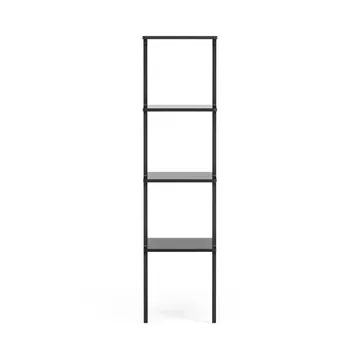Libri hylla 4 hyllplan - Ask svartlaserad - Swedese