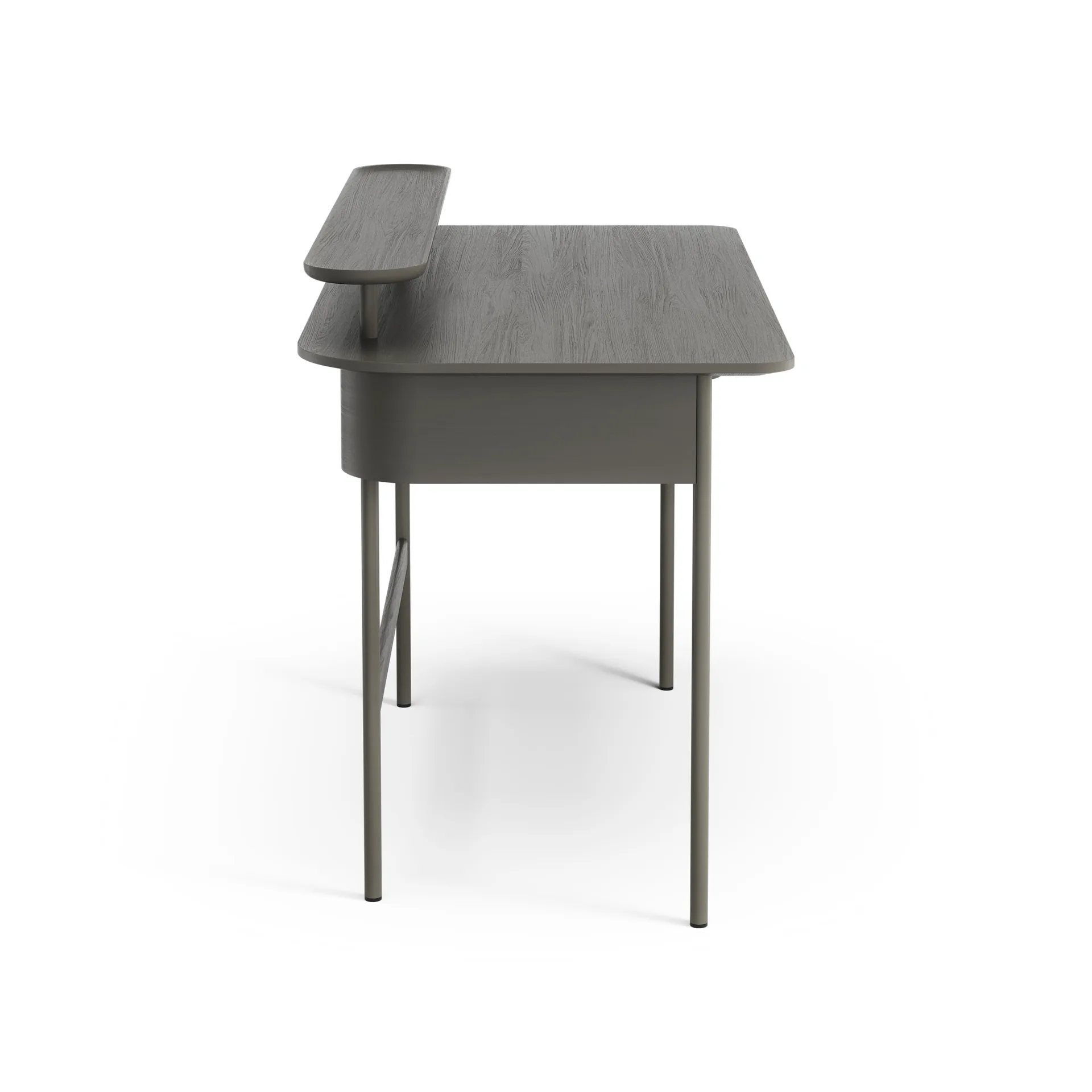 Luna skrivbord med låda och hylla, Ek orkangrå Swedese
