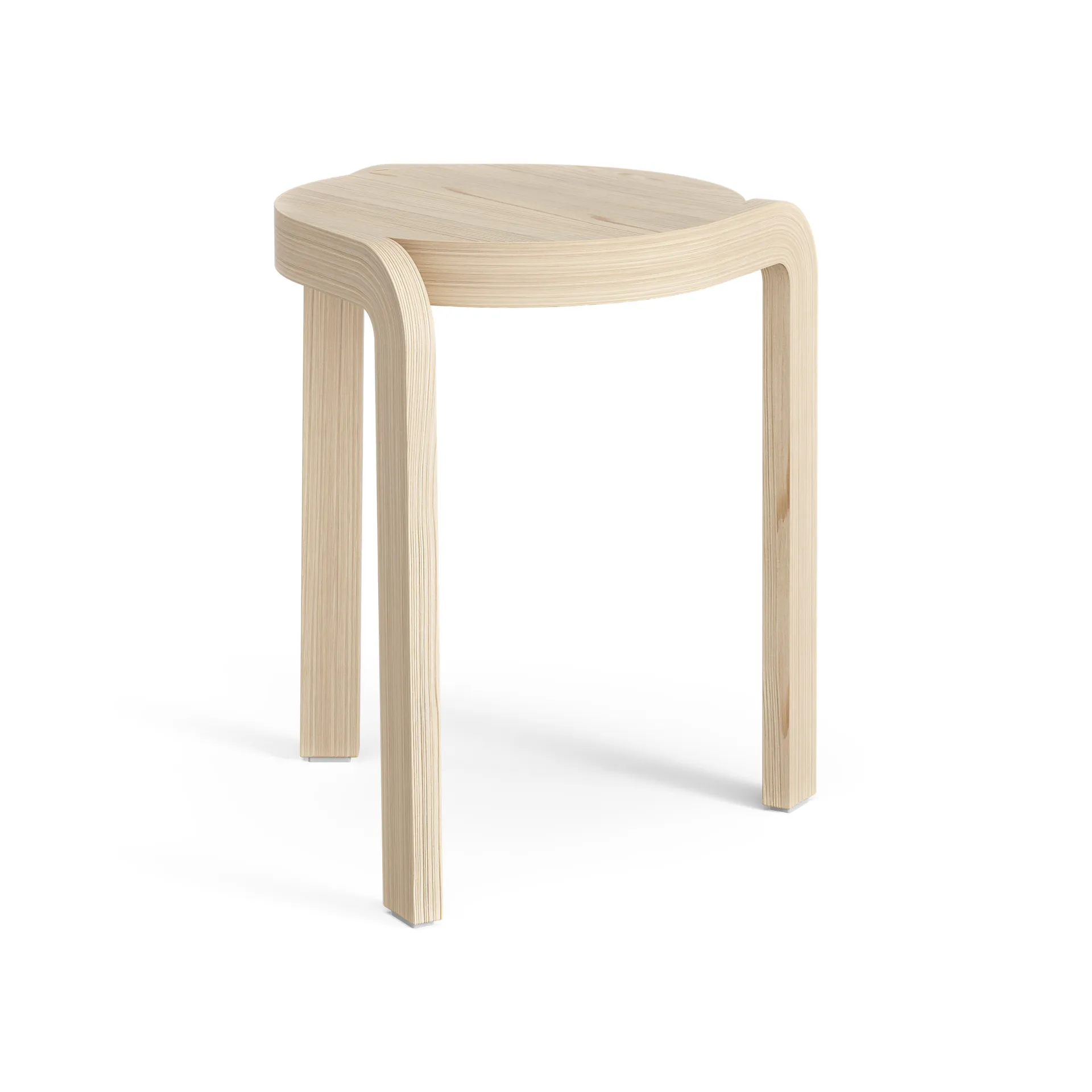 Spin rund pall H44 cm, Ask lackad, Ø32x44 cm Swedese