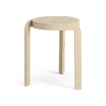 Spin rund pall H44 cm - Ask lackad, Ø32x44 cm - Swedese
