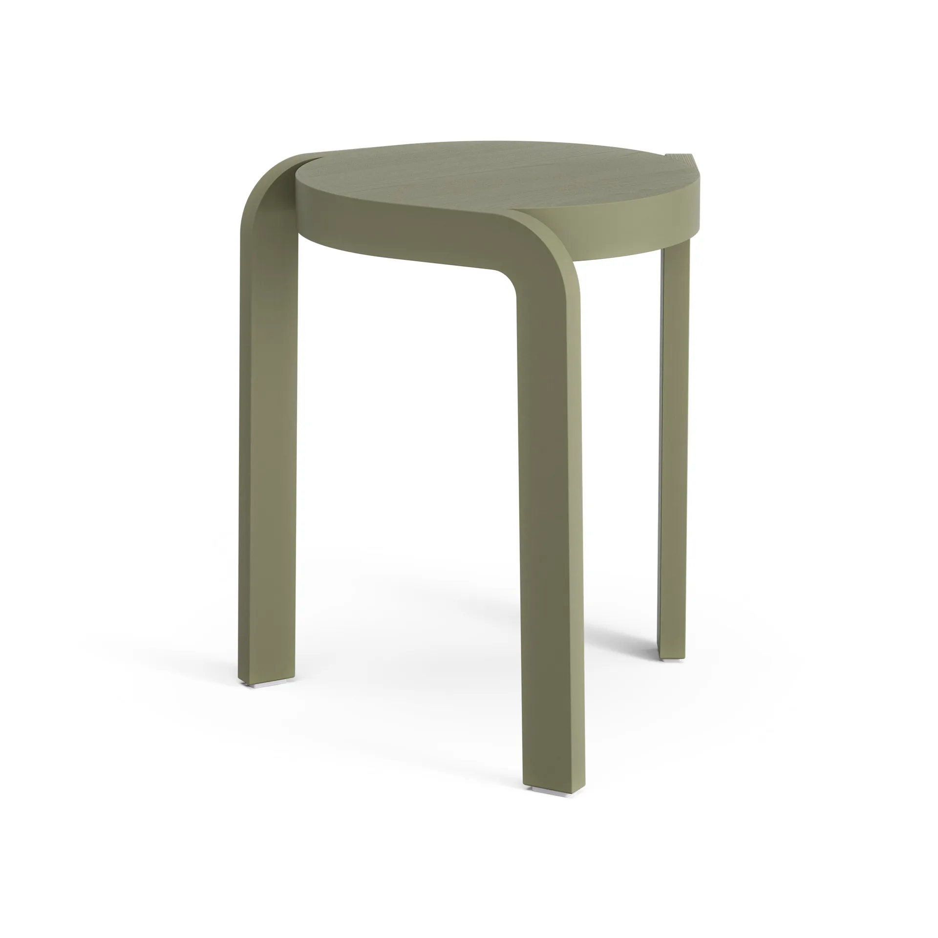 Spin rund pall H44 cm, Ask-moss green, Ø32x44 cm Swedese