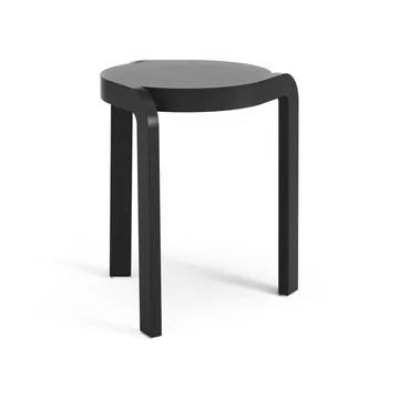 Spin rund pall H44 cm - Ask svartlaserad, Ø32x44 cm - Swedese