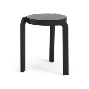 Spin rund pall H44 cm - Ask svartlaserad, Ø32x44 cm - Swedese