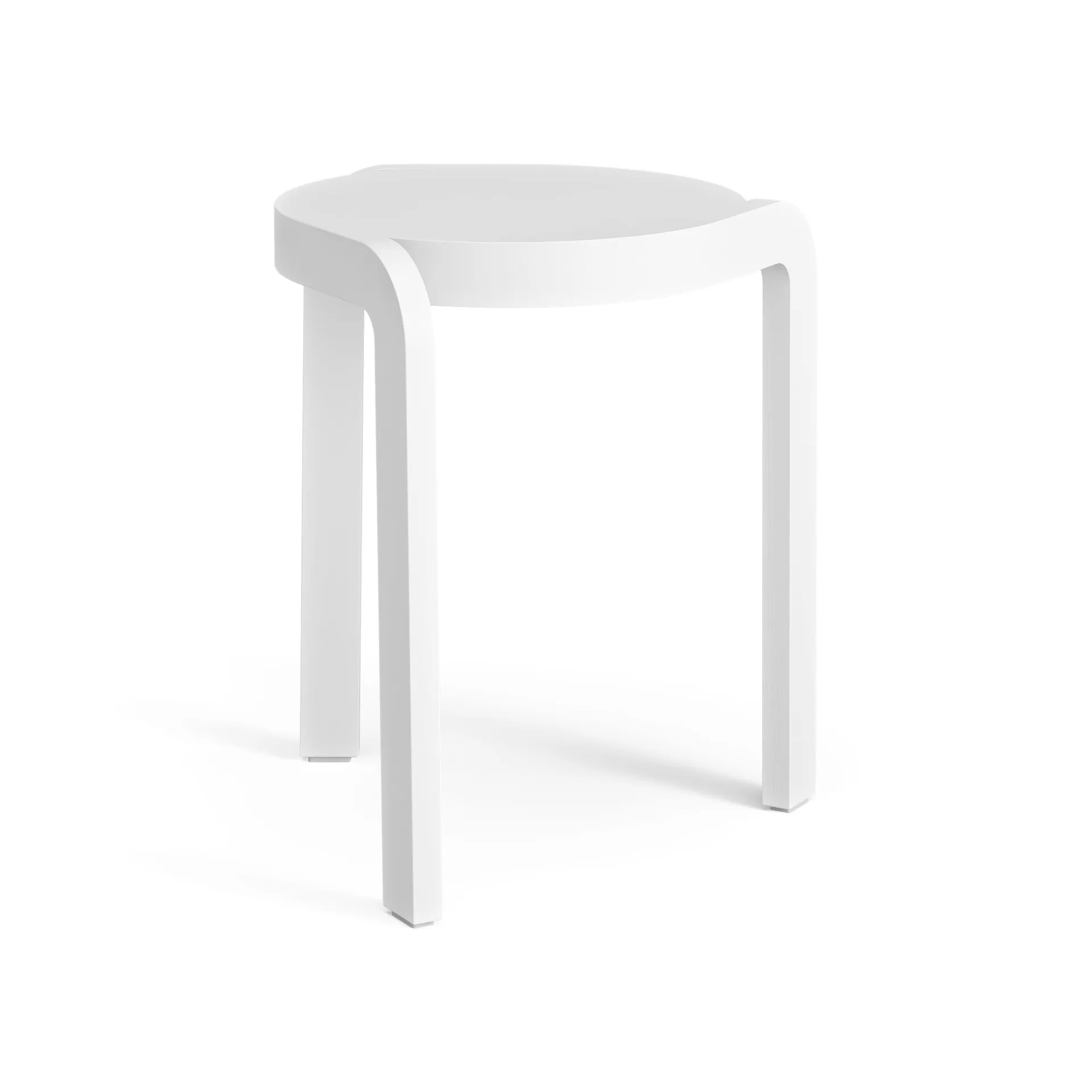 Spin rund pall H44 cm, Ask vitlaserad, Ø32x44 cm Swedese