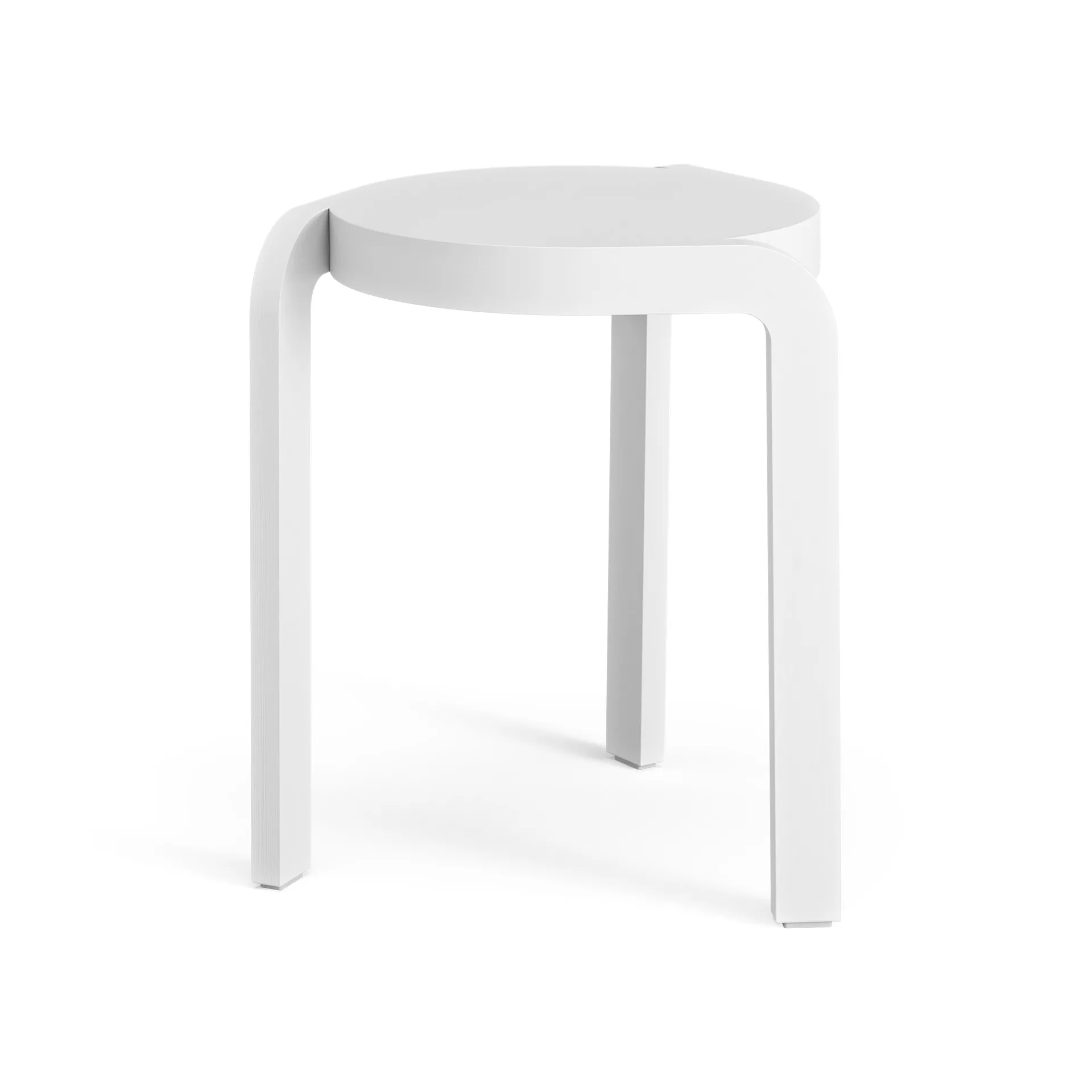 Spin rund pall H44 cm, Ask vitlaserad, Ø32x44 cm Swedese