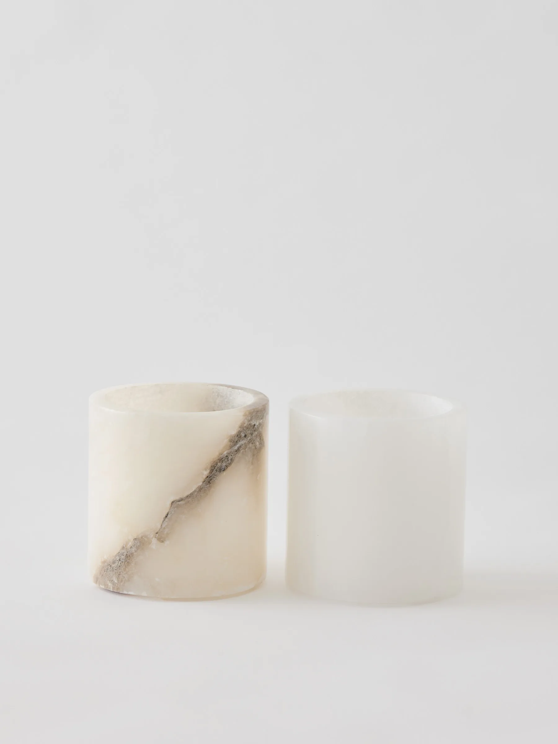 Alabaster ljuslykta, Vit-beige, S 10 cm Tell Me More