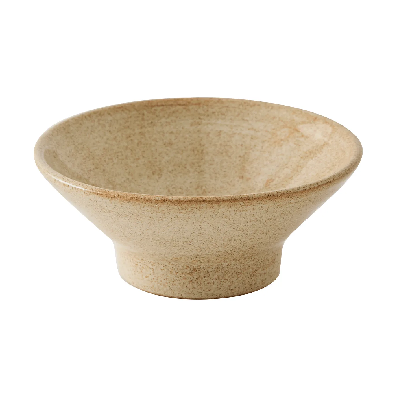 Elio skål på fot, Beige speckled, Ø14,5x6 cm Tell Me More
