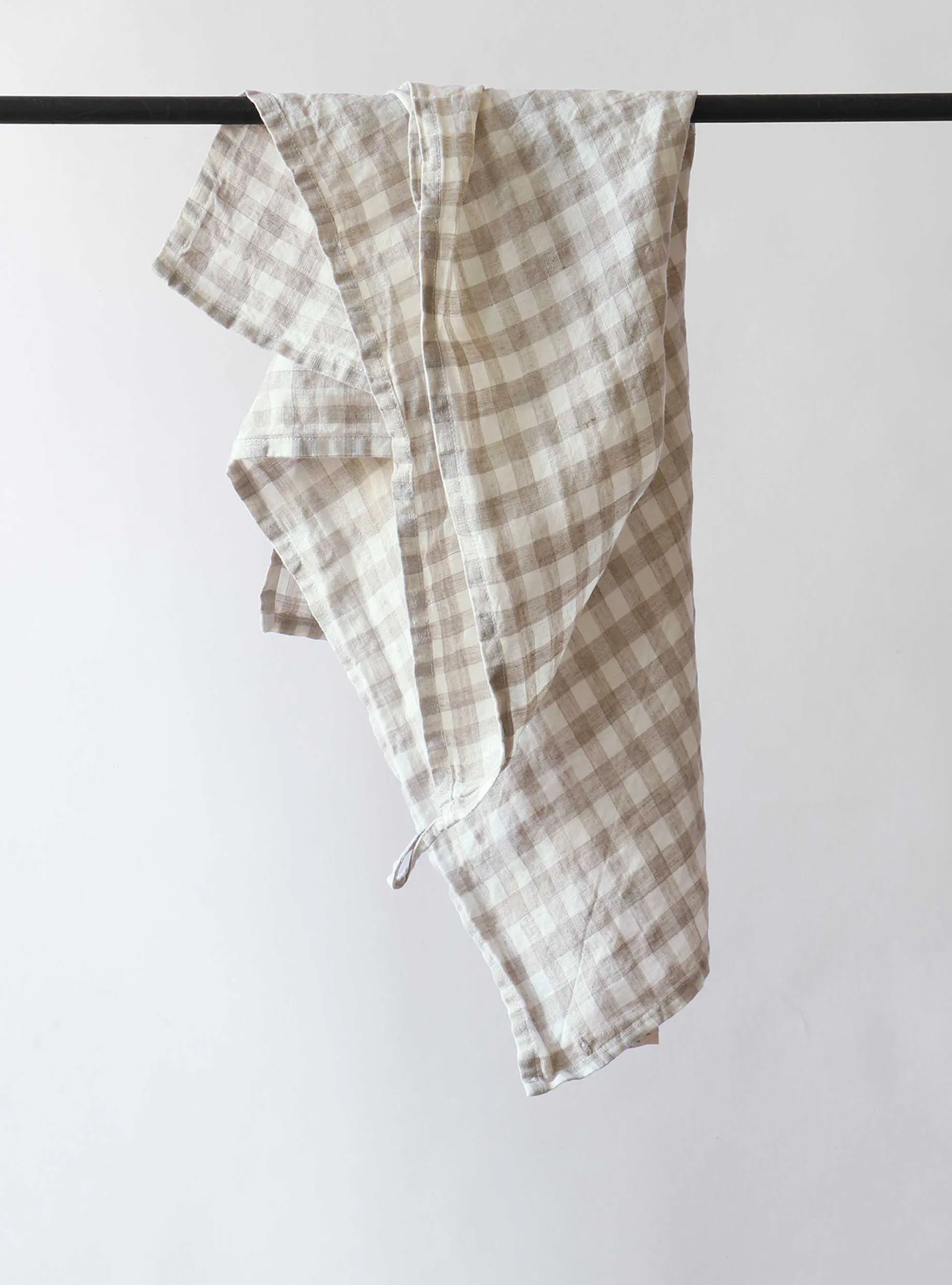 Gingham rutig kökshandduk 70x50 cm, Natural Tell Me More