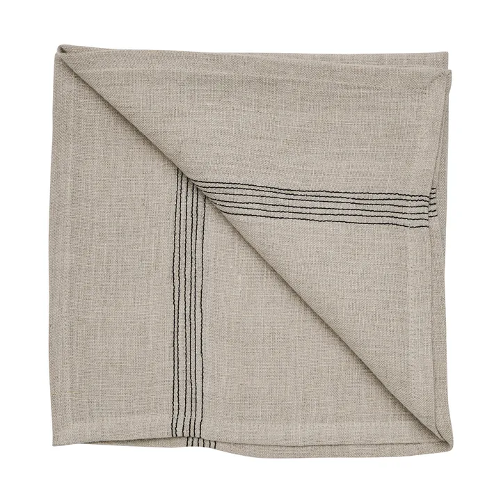 Livia linneservett 45x45 cm - Beige - Tell Me More