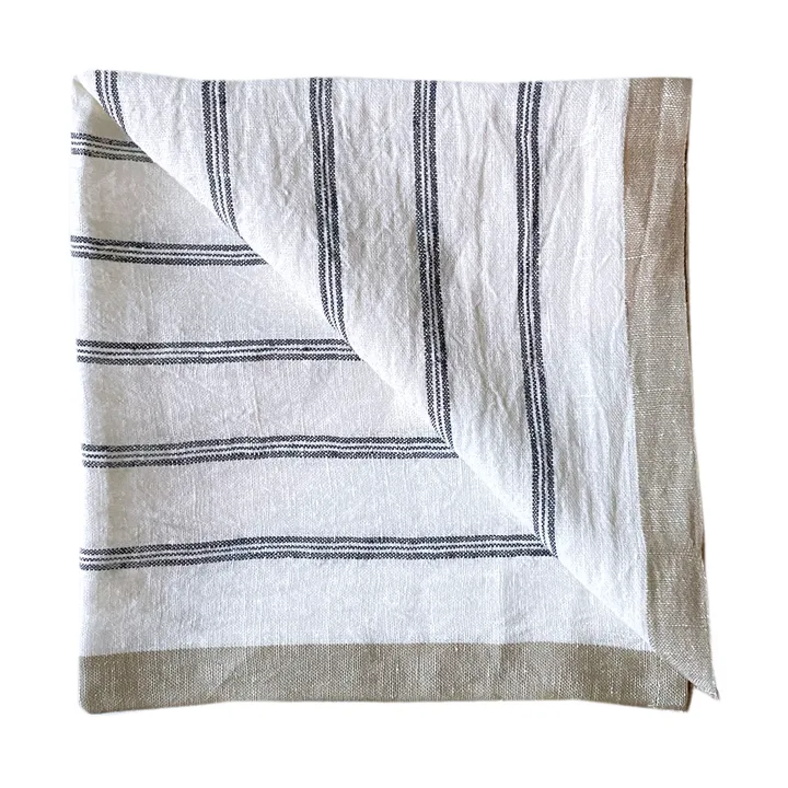Maya linneservett 50x50 cm - Navy Stripe - Tell Me More