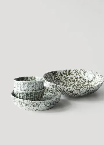 Rivoli serveringsskål Ø22,5 cm - Green splatter - Tell Me More