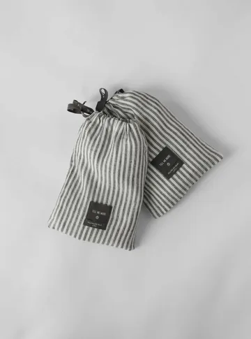 Stonewashed linen örngott 50x60 cm 2-pack - Grey-white - Tell Me More