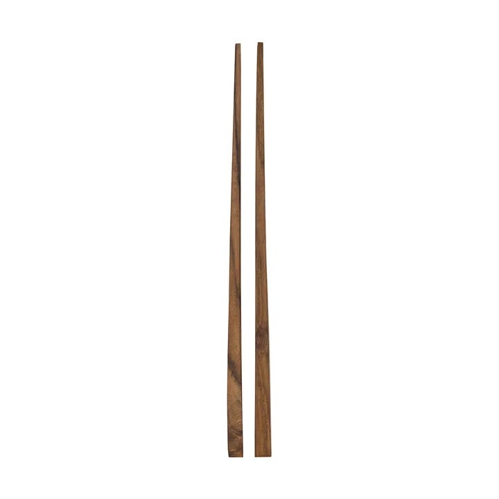 Teak ätpinnar 1 set - Brun - Tell Me More