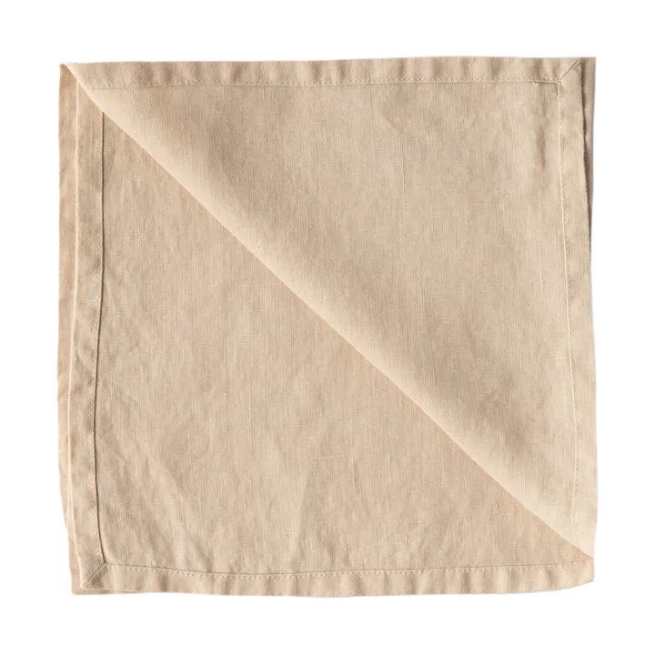 Washed linen tygservett 45x45 cm - Sand - Tell Me More