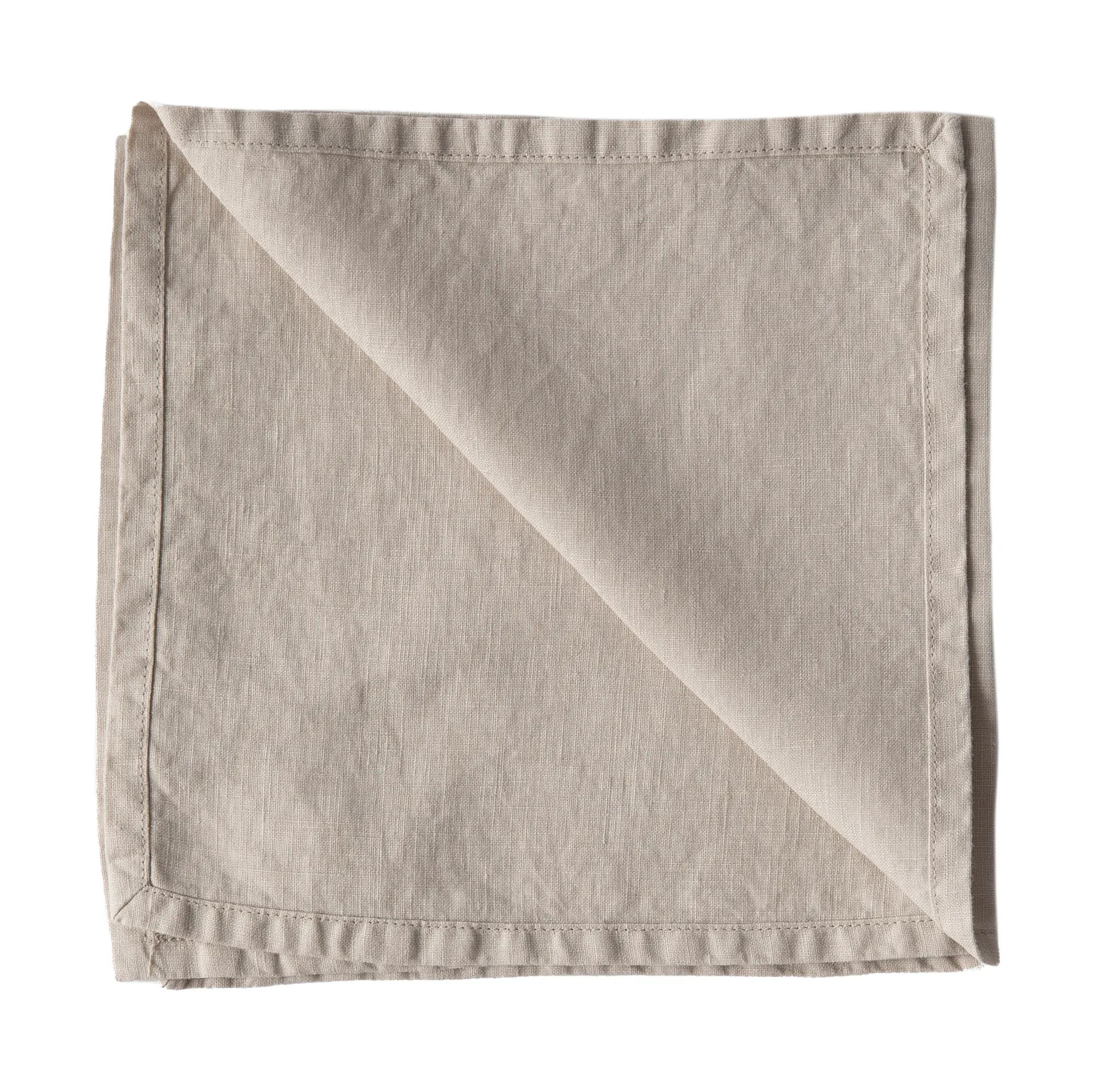 Washed linen tygservett 45x45 cm, Warm grey Tell Me More