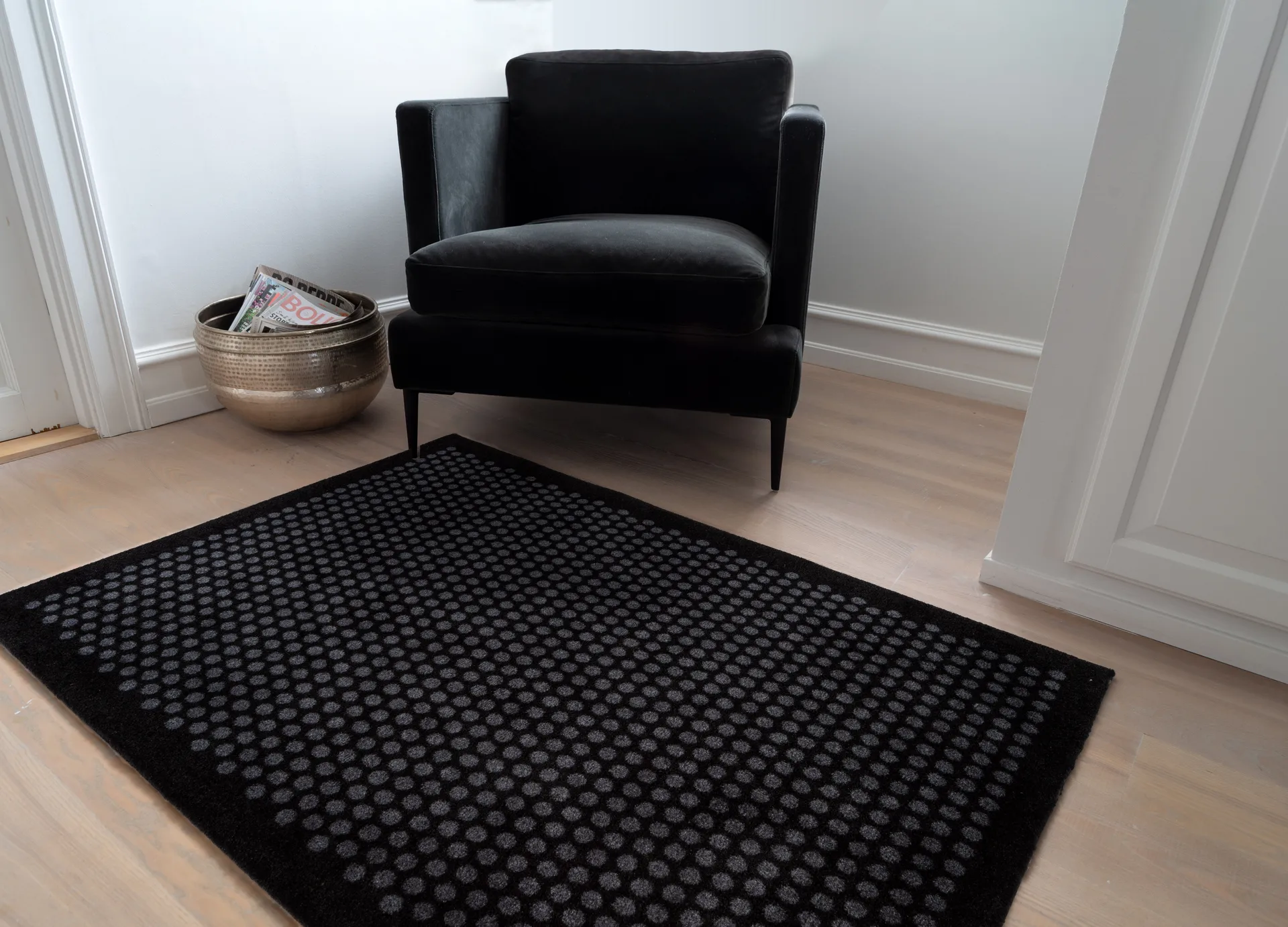 Dot gångmatta, Black, 90x130 cm tica copenhagen