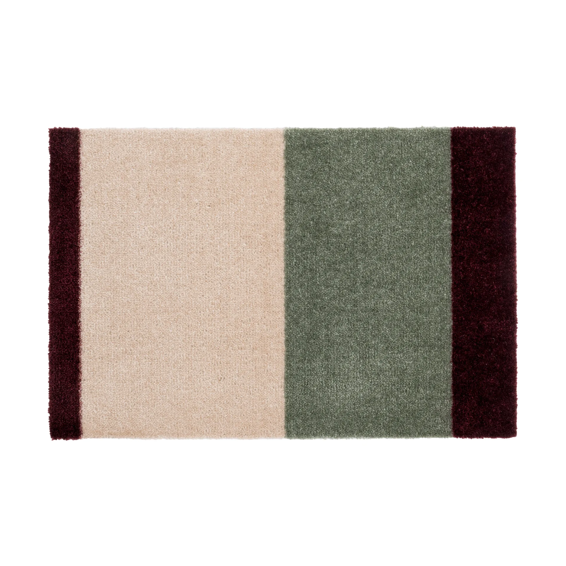 Stripes dörrmatta, Green-ivory-bordeaux, 40x60 cm tica copenhagen