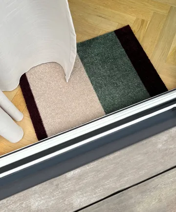 Stripes dörrmatta - Green-ivory-bordeaux, 40x60 cm - tica copenhagen
