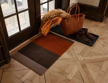 Stripes dörrmatta horisontell - Brown-terrakotta, 60x90 cm - tica copenhagen
