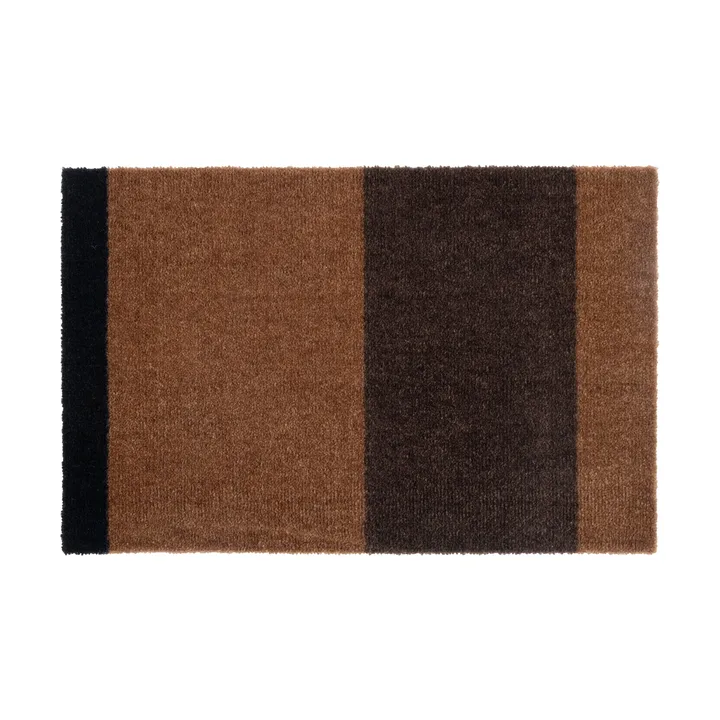 Stripes dörrmatta horisontell - Cognac-dark brown-black, 40x60 cm - tica copenhagen