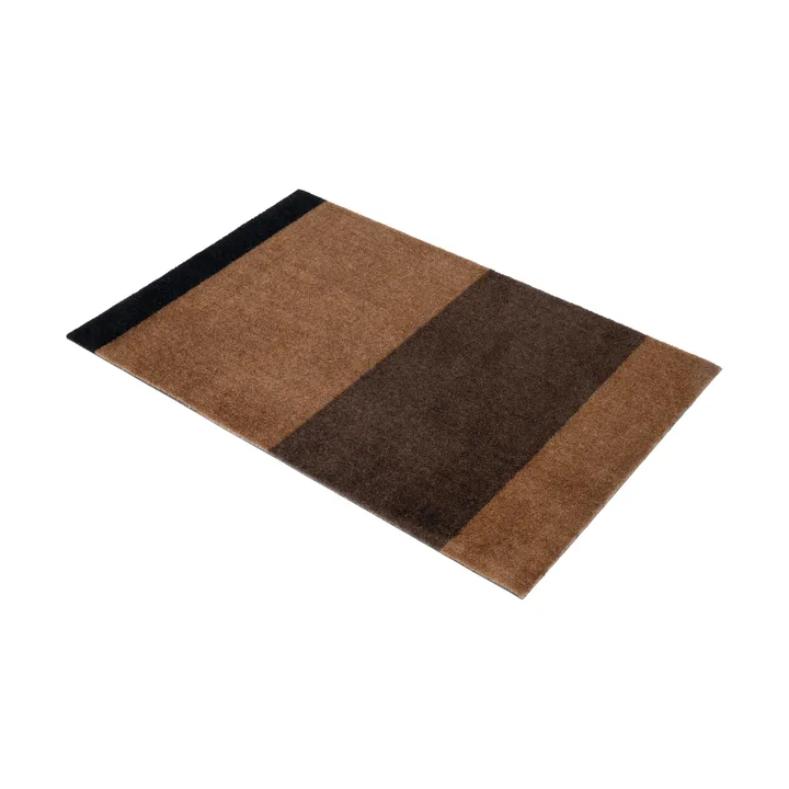 Stripes dörrmatta horisontell - Cognac-dark brown-black, 60x90 cm - tica copenhagen