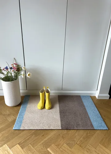 Stripes dörrmatta - Ivory-sand-blue, 60x90 cm - tica copenhagen