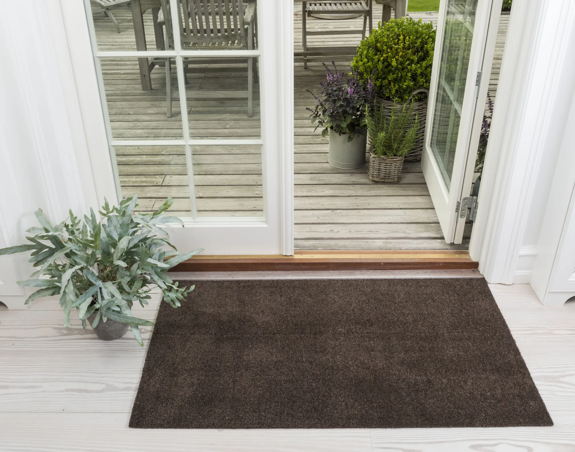 Unicolor gångmatta, Brown, 67x120 cm tica copenhagen