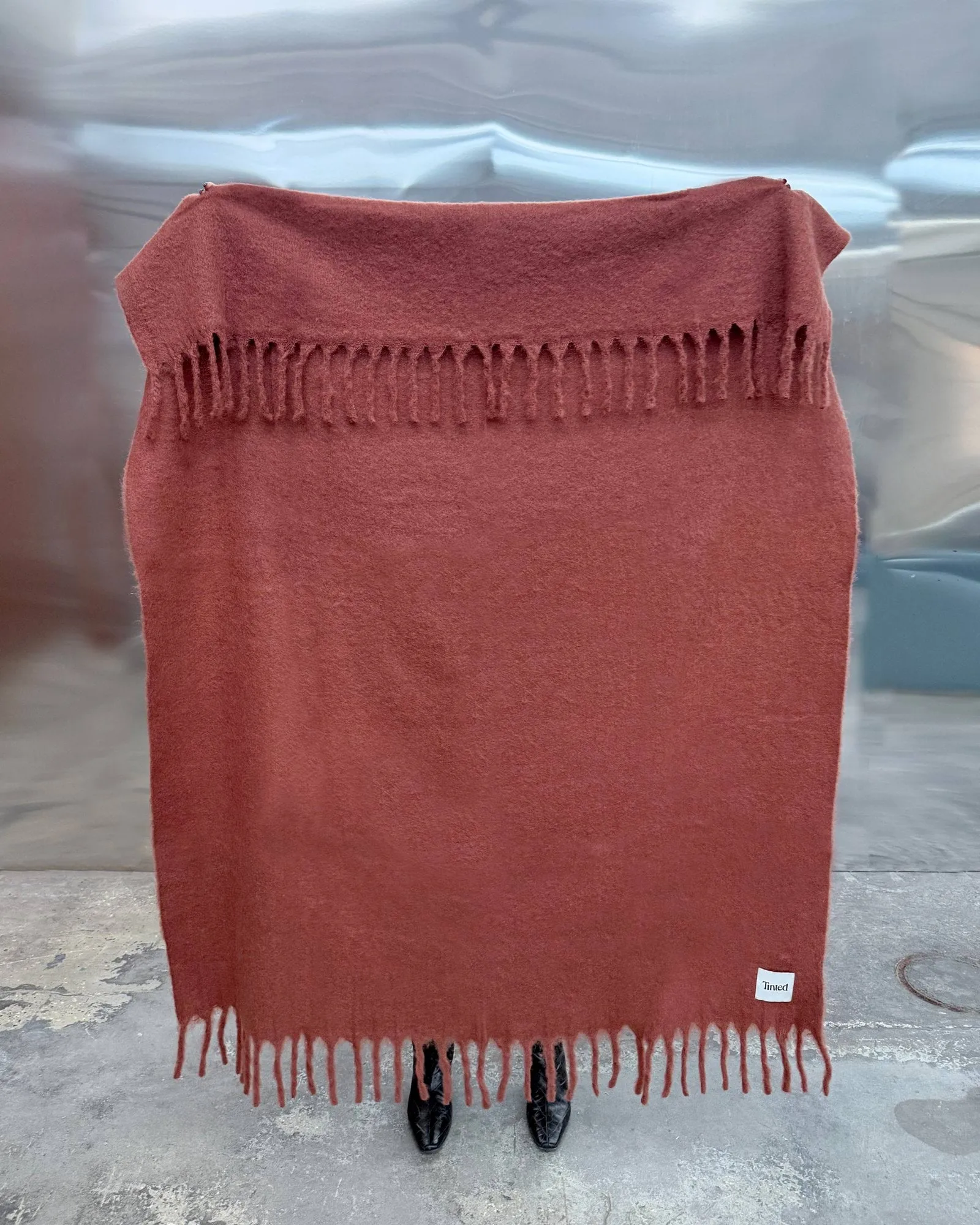 Fridh mohairpläd, Rust, 130x170 cm Tinted