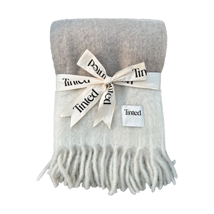 Hemple ullpläd 130x170 cm - Beige-offwhite - Tinted