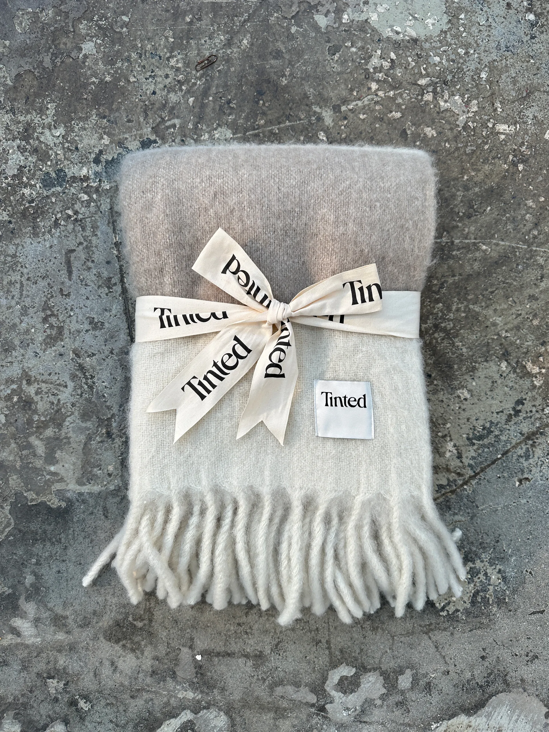 Hemple ullpläd 130x170 cm, Beige-offwhite Tinted