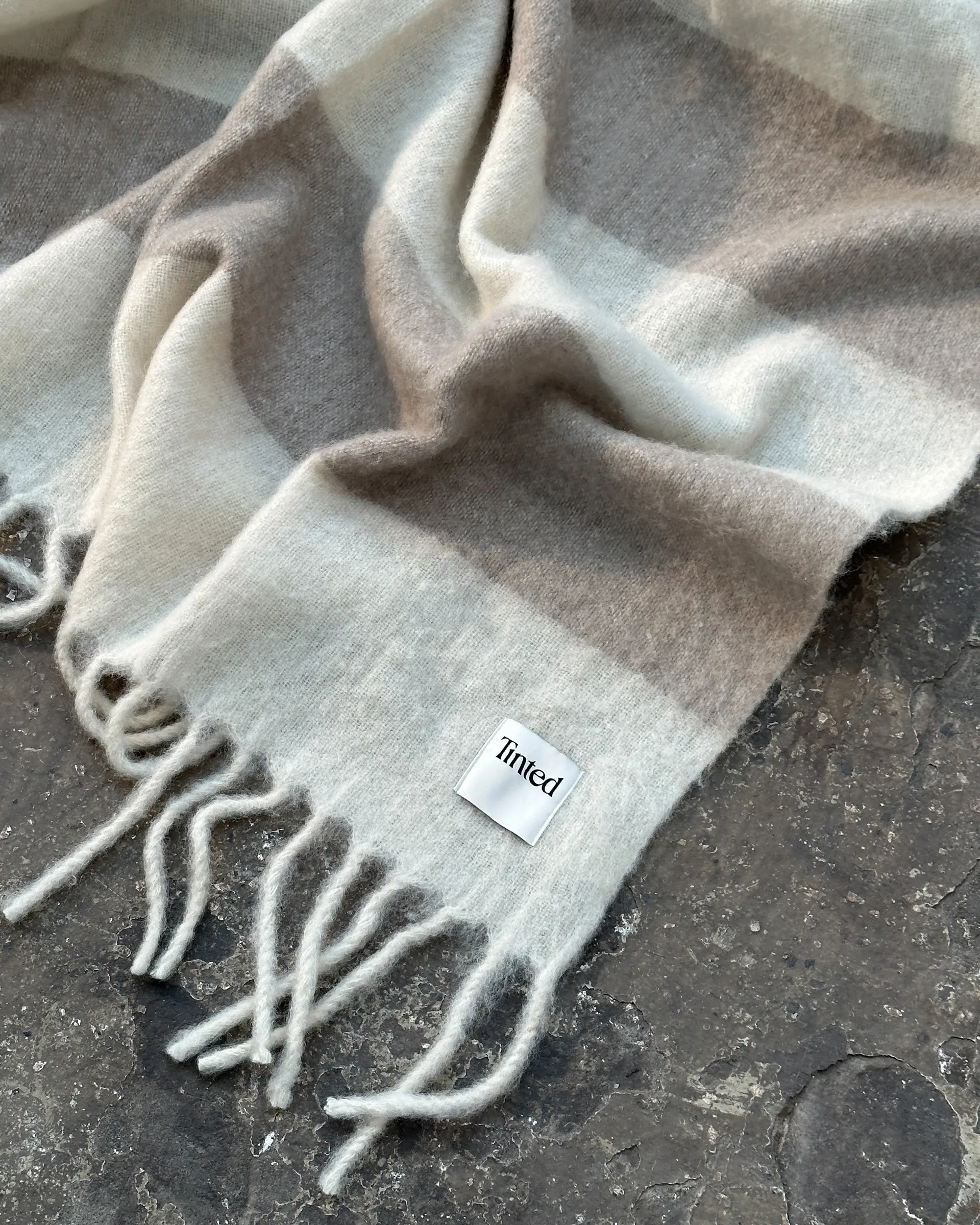 Hemple ullpläd 130x170 cm, Beige-offwhite Tinted