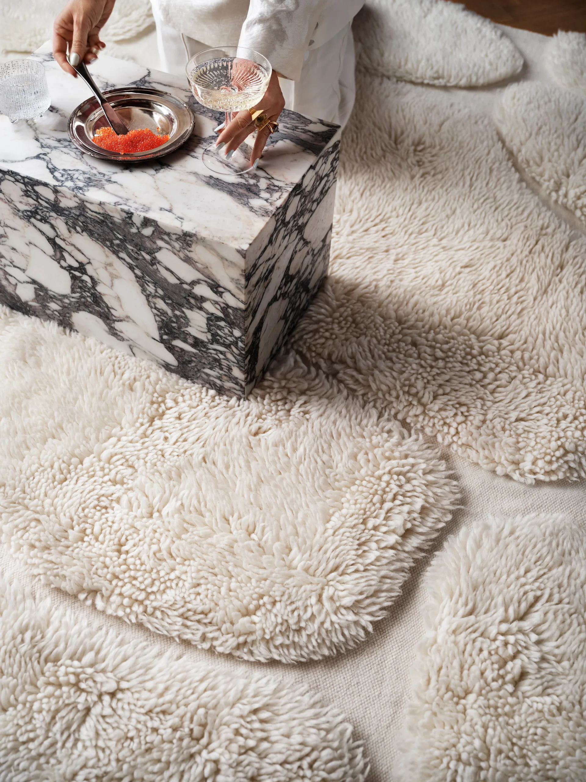 Kullin ullmatta 200x300 cm, Offwhite Tinted