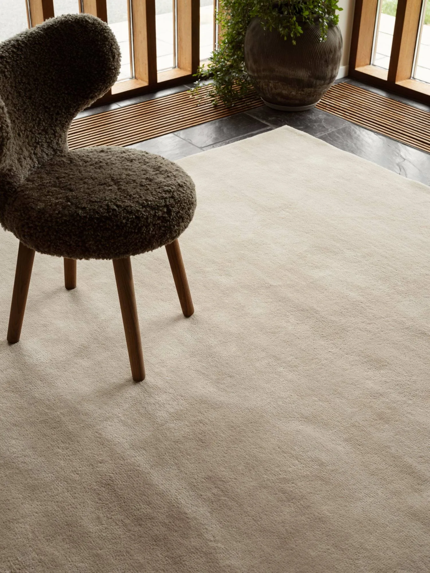 Liljehok ullmatta, Beige, 250x350 cm Tinted