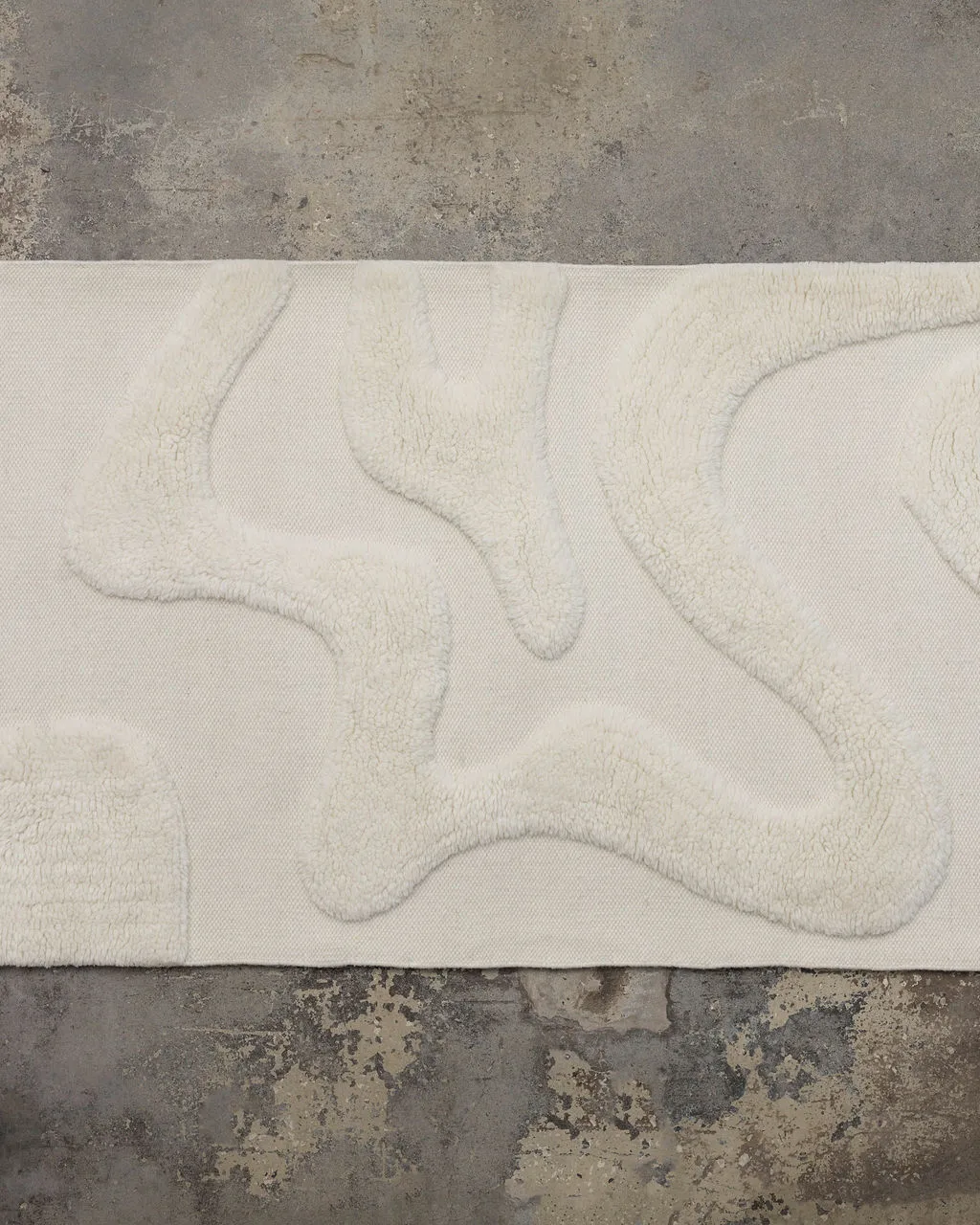 Norlander gångmatta ull 80x250 cm, White Tinted