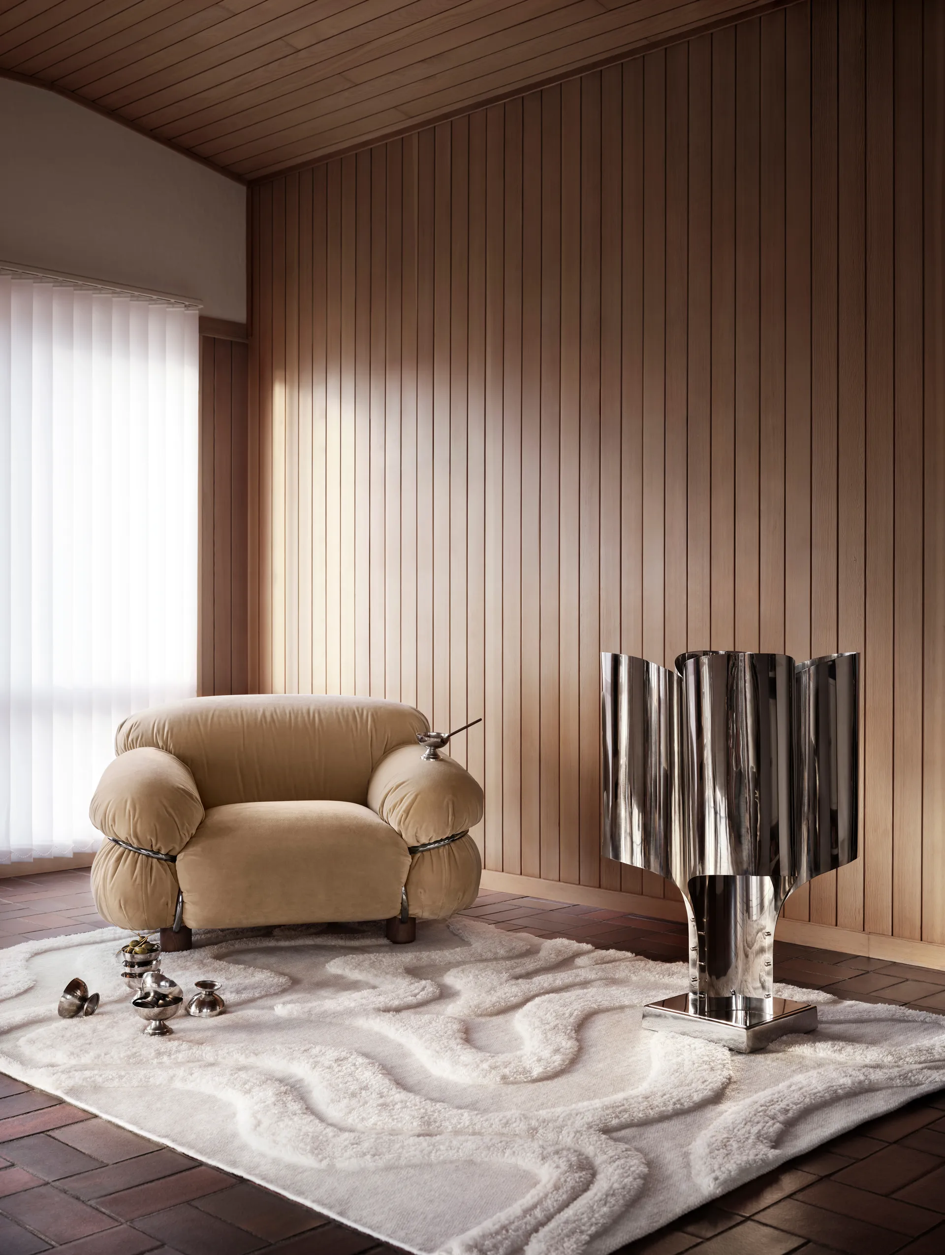 Norlander ullmatta 210x300 cm, Offwhite Tinted