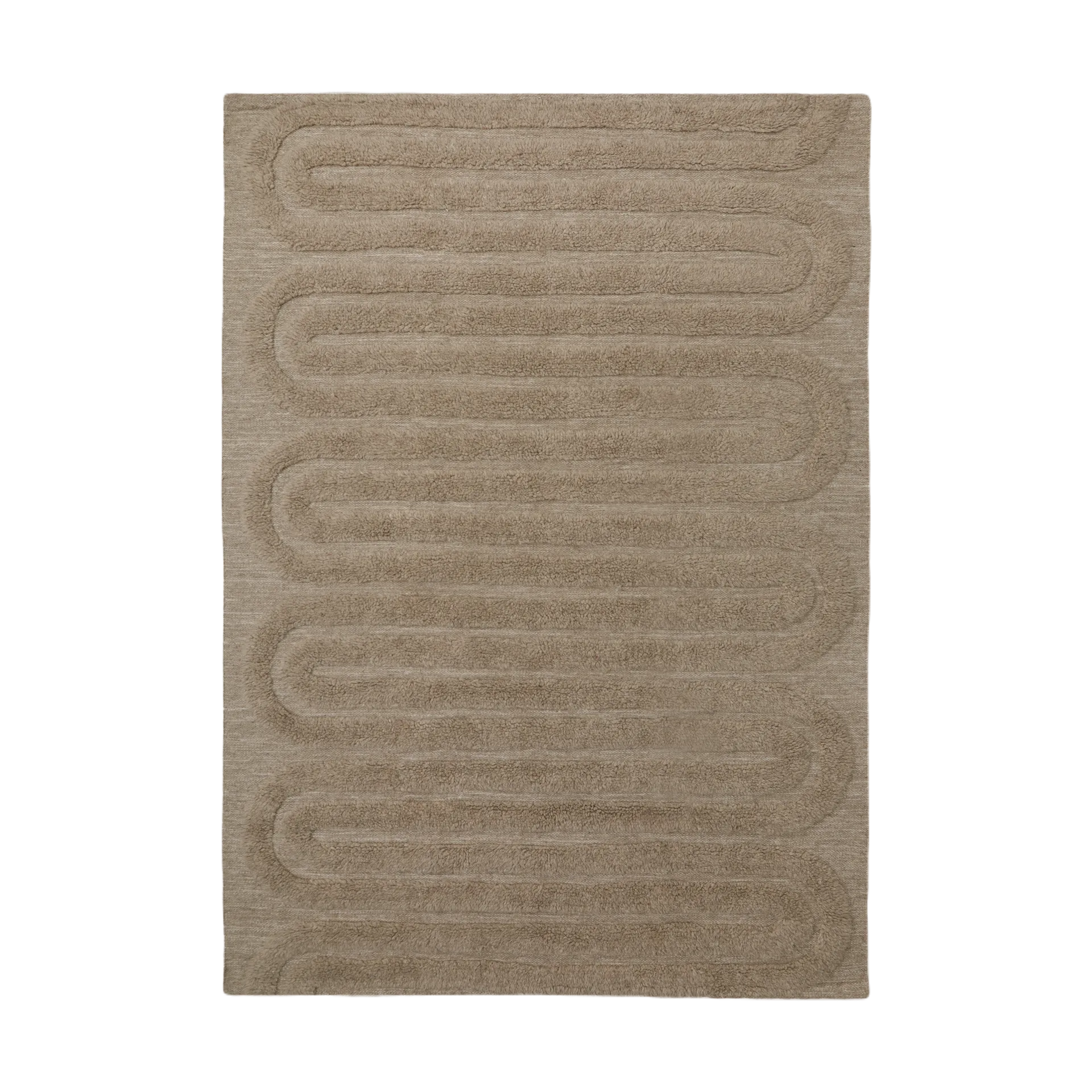 Riklund ullmatta 190x290 cm, Beige-melange Tinted