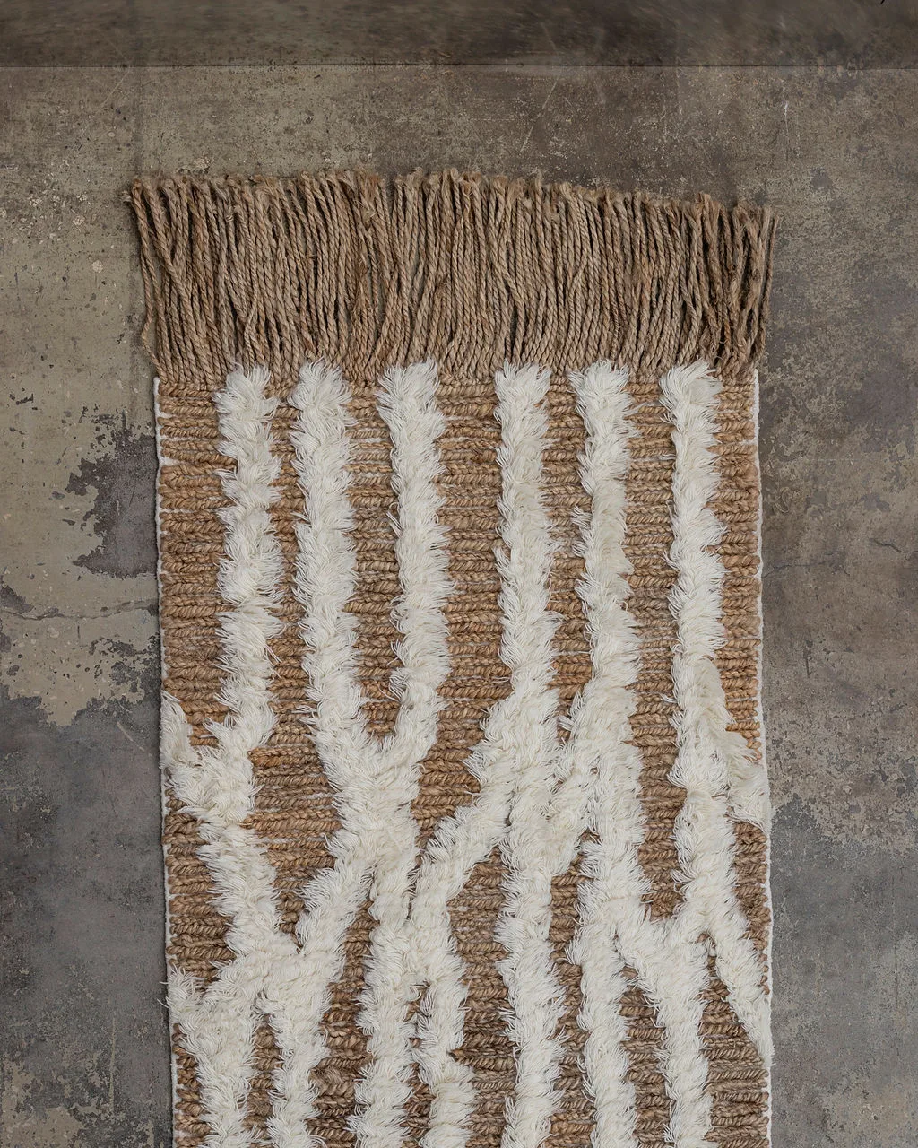 Wahl gångmatta jute 80x300 cm, Brown-offwhite Tinted