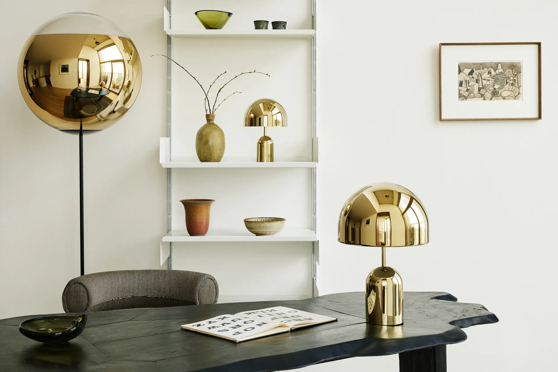 Bell Portable bordslampa, Gold Tom Dixon