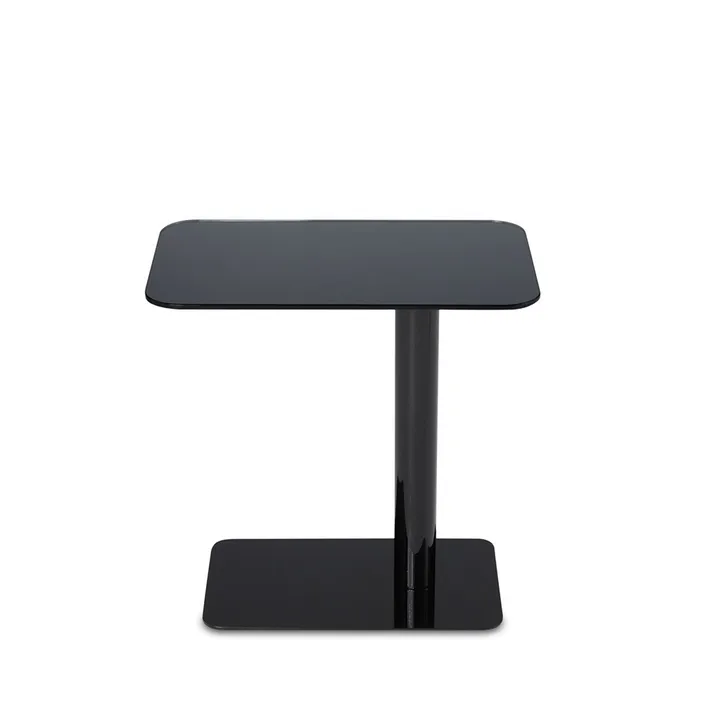 Flash sidobord 30x50 cm - Svart spegelglas-svart stativ - Tom Dixon