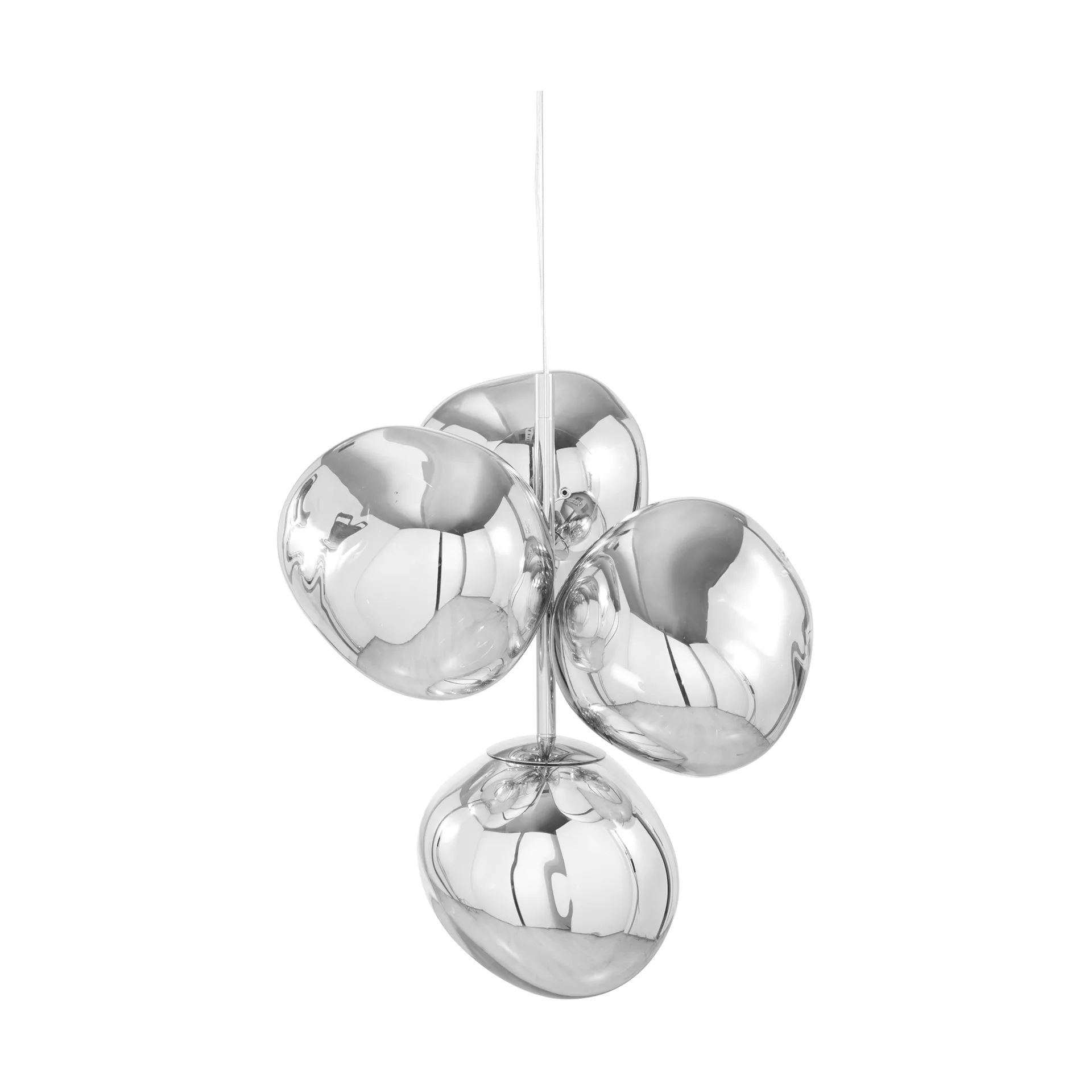 Melt Chandelier mini takkrona LED 63,4 cm, Silver Tom Dixon