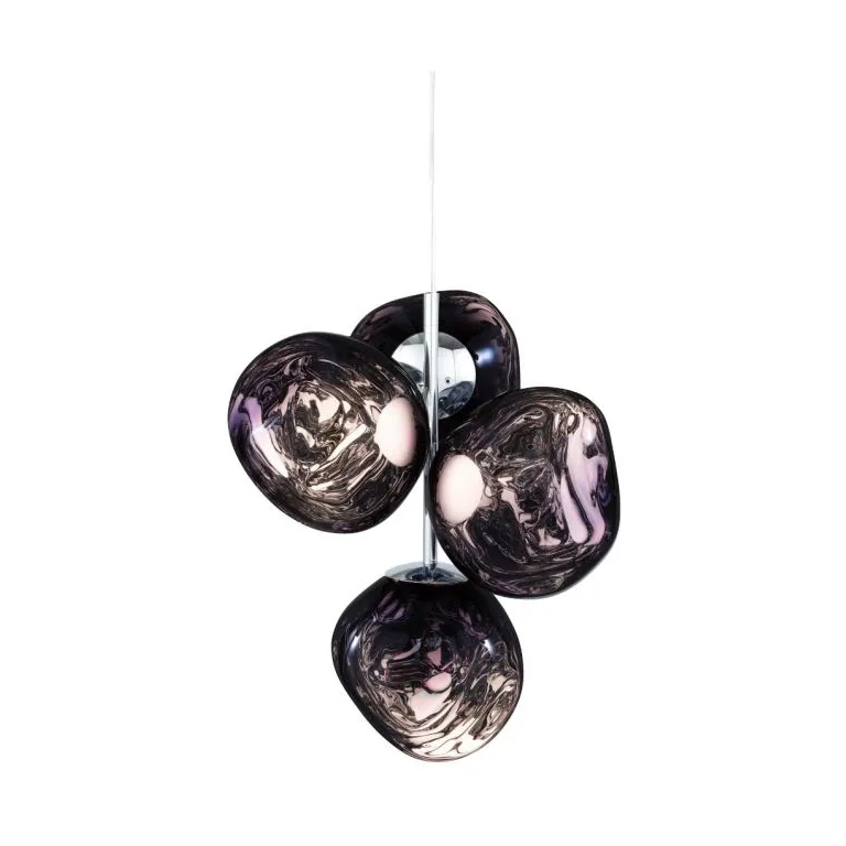 Melt Chandelier small takkrona LED 103 cm, Smoke Tom Dixon