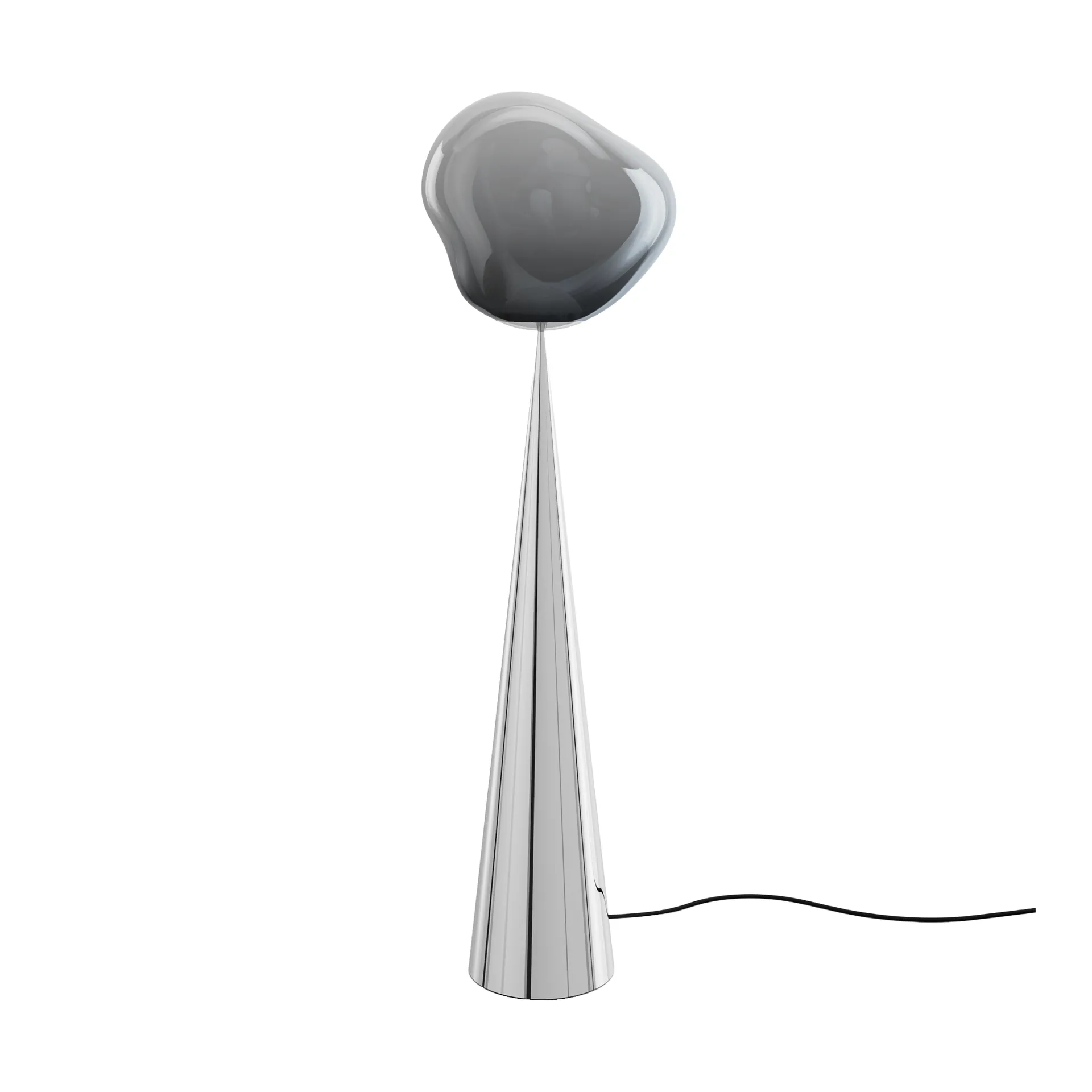 Melt Cone fat golvlampa LED 174,5 cm, Nickel-silverfärgad Tom Dixon