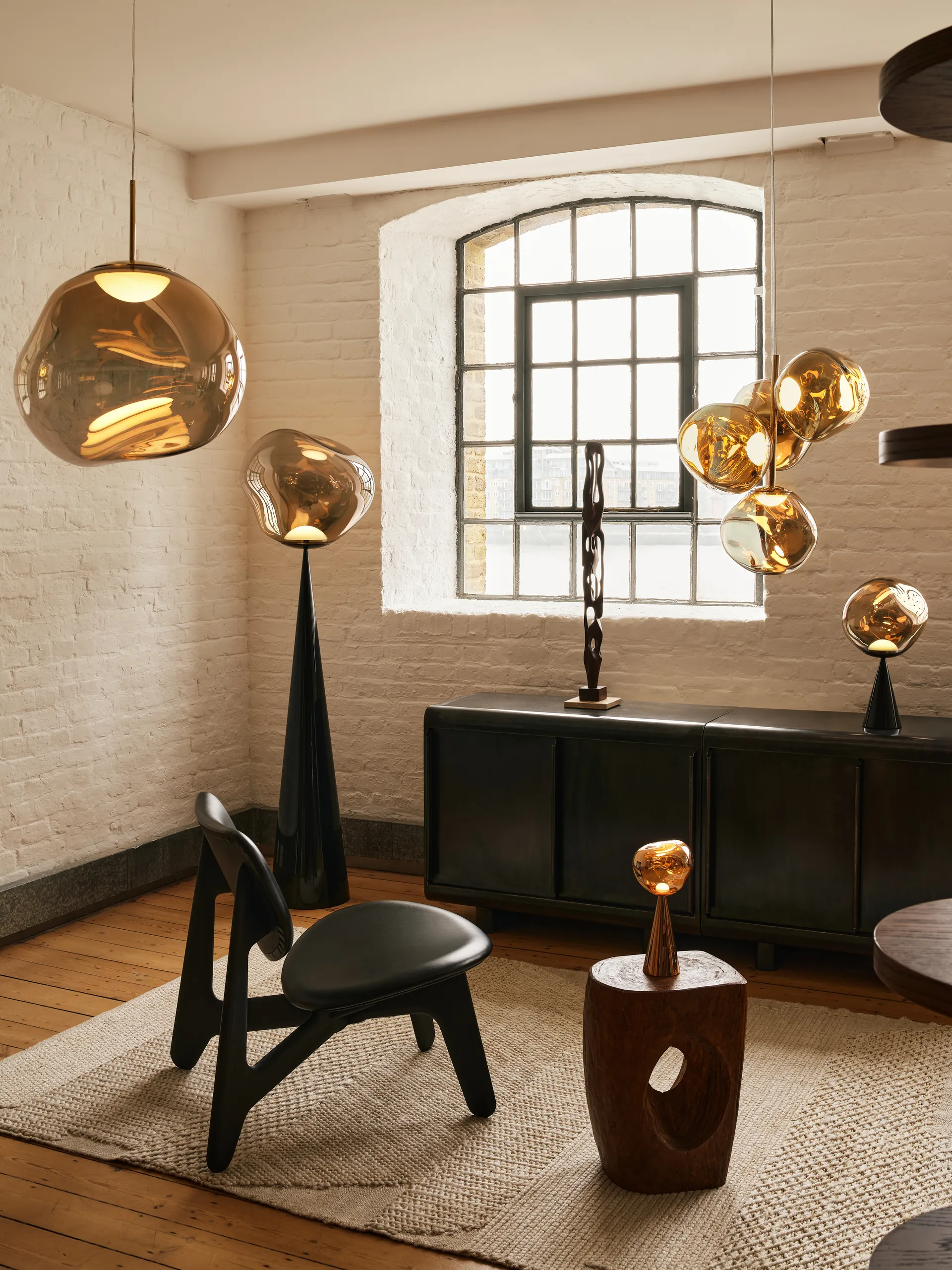 Melt pendel LED, Bronze (brons), medium 50x50 cm Tom Dixon